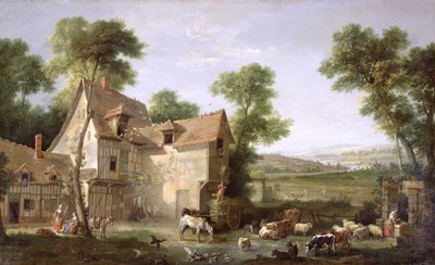 The Farm, 1750 by Jean Baptiste Oudry